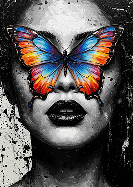 Butterfly Vision: Woman in Monochrome