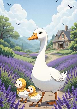 Goose Ducklings Lavender