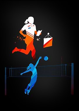 Orienteering and Volleyball Sport Graphic