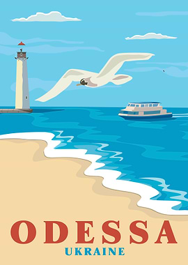 Odessa, Ukraine Travel Poster