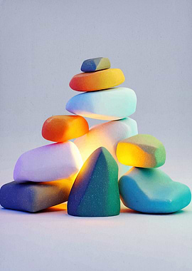 Colorful Stacked Stones