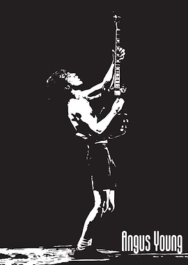 Angus Young Guitar Silhouette