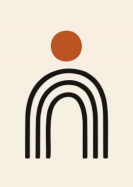 Minimalist Abstract Arch and Circle