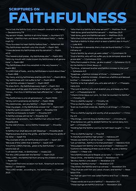 Scriptures on Faithfulness List