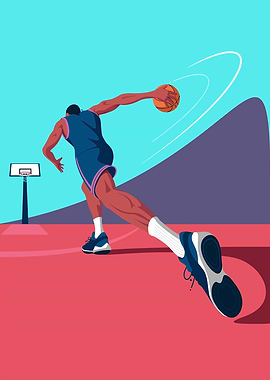 Basketball Player in Action