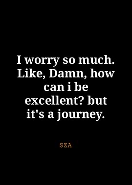 SZA Quote: Excellence is a Journey