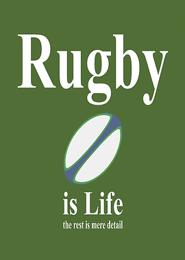 Rugby is Life Minimalist Poster