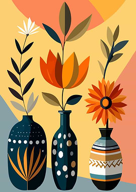 Floral Still Life with Vases