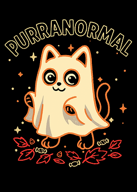 Purranormal Cat Ghost Halloween