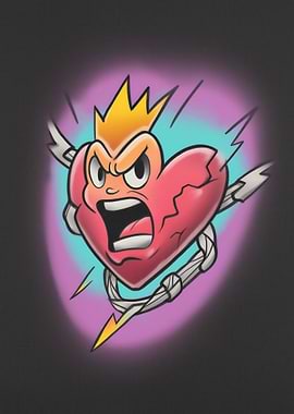 Angry Heart Tattoo
