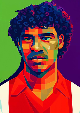 Colorful Portrait of frank rijkaard