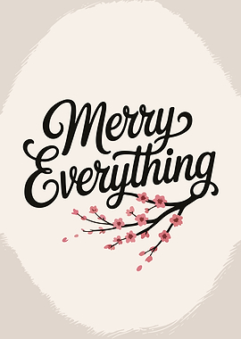 Merry Everything Floral Greeting