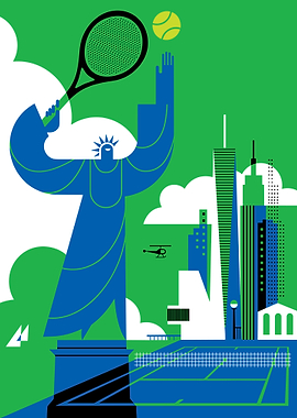 Statue of Liberty Tennis Serve