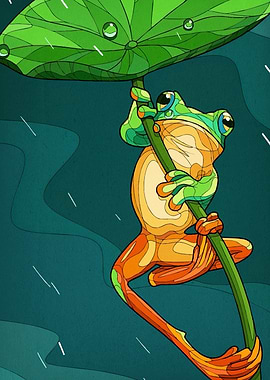 Frog eaf rain