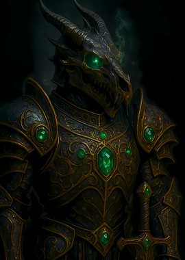 Dragon Knight Armor with Emeralds