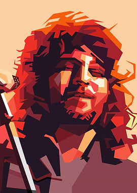 Classic Rock Singer Art Retro