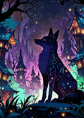 Magical Fox in Fantasy Village