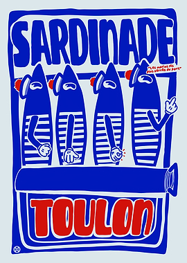 Sardinade Toulon Sardines Illustration