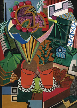 Abstract Still Life with Geometric Shapes