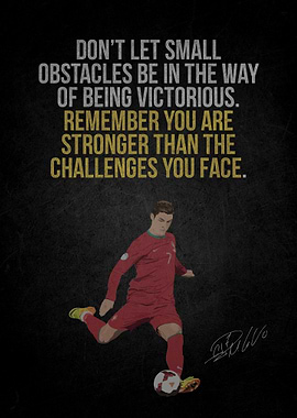 Cristiano Ronaldo Motivational Soccer Poster