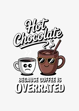 Hot Chocolate vs Coffee Cartoon