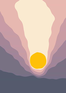 Abstract Sunset Landscape