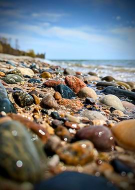 Colorful Michigan Beach Rocks