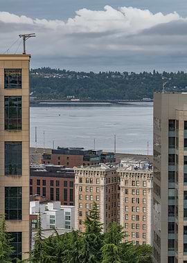 Cityscape with Buildings and Water View