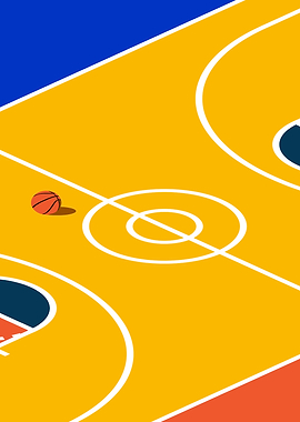 Basketball Court Isometric View