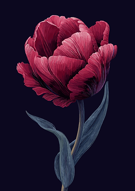 Elegant red tulip