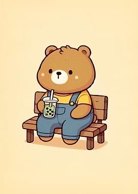 Cute Bear Bubble Tea