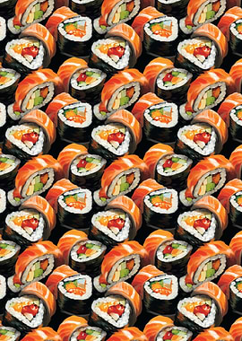 Sushi Rolls Pattern