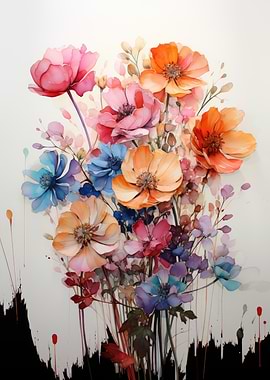 Watercolor Floral Bouquet