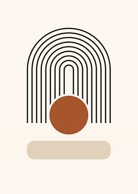 Abstract Geometric Shapes Neutral Colors