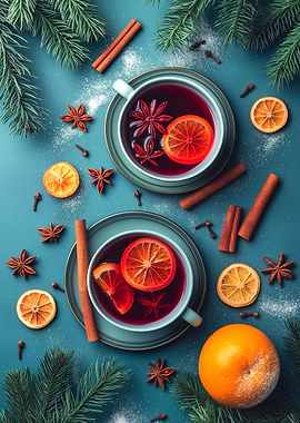 Festive Mulled Wine Still Life
