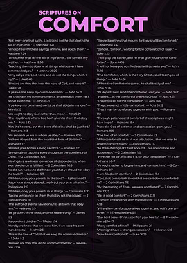 Scriptures on Comfort - Bible Verses