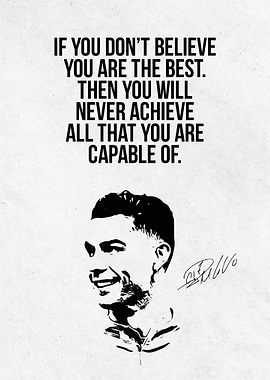 Cristiano Ronaldo Inspirational Quote Poster