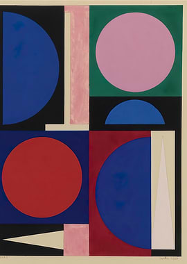 Geometric Abstract Composition with Circles