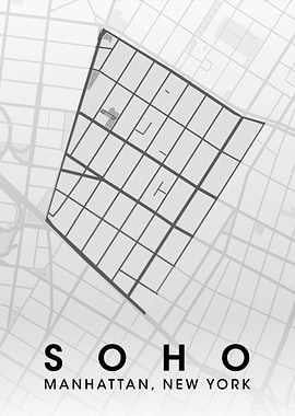 SoHo Manhattan New York Map