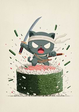Sushi Cat Warrior