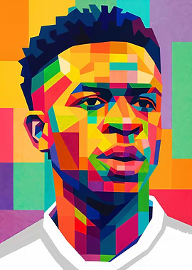 Colorful Portrait of Vinicius Júnior