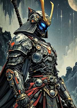 Cyberpunk Samurai Warrior