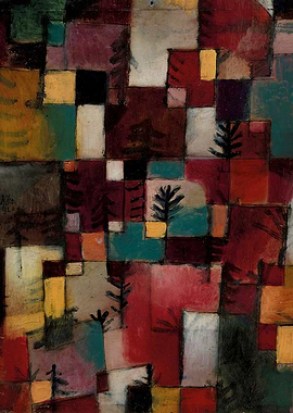 Abstract Landscape with Trees by Paul Klee