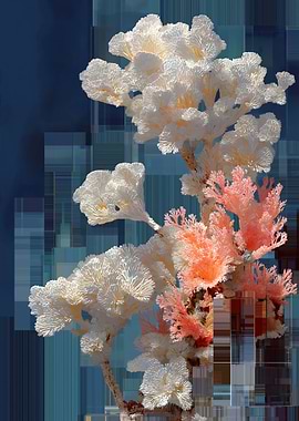 Abstract Coral Reef Digital Art