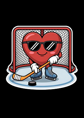 Ice Hockey Love Winter