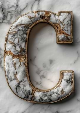 Marble Letter C