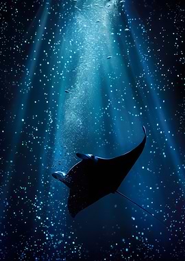 Manta Ray Underwater