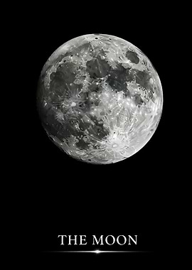 Detailed Moon Image on Black Background