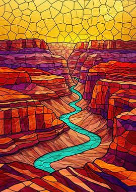 Grand Canyon Stained Glass Art