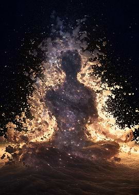 Cosmic Meditation Silhouette
